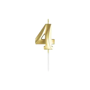 Sviečka číslo 4 – zlatá